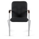 Кресло для приемных и переговорных BRABIX 'Samba CF-106 BOX-2', серый, орех (D-8), черный, разобрано, 532763