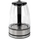 Чайник электрический SONNEN KT-1807, 1,8 л, 2200 Вт, термостойкое стекло, внутренняя подсветка синяя, нержавеющая сталь, 455140