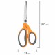 Ножницы BRAUBERG 'PROFESSIONAL' 3 шт. (135, 180, 210 мм), серо-оранжевые ручки, ВЫГОДНАЯ УПАКОВКА, 272981
