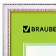 Рамка 30х40 см небьющаяся, пластик, багет 30 мм, BRAUBERG 'HIT4', белая с двойной позолотой, 391002