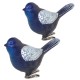 Украшения елочные ЗОЛОТАЯ СКАЗКА 'Птичка', НАБОР 2 шт., пластик, 11 см, цвет синий с серебристыми крыльями, 590894