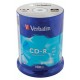 Диск CD-R VERBATIM 700 Mb 52х Cake Box (упаковка на шпиле), КОМПЛЕКТ 100 шт., 43411