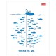 Тетрадь обложка пластик с печатью, А5, 96 л., скоба, клетка, HATBER, 'Рыба моя' (микс в спайке), 090215, 96Т5В1пл