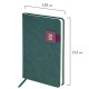 Ежедневник датированный 2026 А5 138х213 мм, BRAUBERG 'Accent', под кожу, держатель, зеленый/бордо, 117387