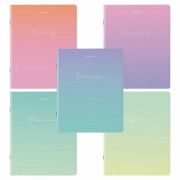 Тетради КОМПЛЕКТ 5 шт. А5, 48 л. BRAUBERG, скоба, клетка, SoftTouch, фольга, 'Inspiration', 404399