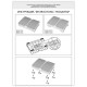 Подставка для ног BRABIX Ultra 4 43х32 см, регулировка угла наклона, 2 платформы, 533039