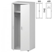 Шкаф для одежды 'Кубика', 800х600х1942 мм, белый (КОМПЛЕКТ)