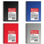 Блокнот МАЛЫЙ ФОРМАТ А6 105х145 мм, 60 л., гребень, пластик+картон, клетка, BRAUBERG, 'Офис', 125398