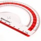 Транспортир 10 см BRAUBERG 'FRESH ZONE', 180 градусов, пластик, прозрачный, красная шкала, 210760