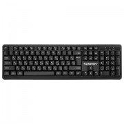 Клавиатура беспроводная бесшумная, USB, 104 клавиши, SONNEN 1065, черная, 513951