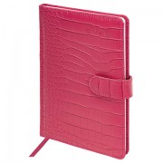 Еженедельник датированный 2026 А5 145х215 мм, BRAUBERG 'Party', под кожу, розовый, 117176