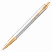 Ручка шариковая PARKER 'IM Premium Pearl GT', корпус жемчужный лак, позолоченные детали, синяя, 2143643