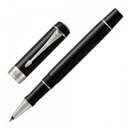 Ручка-роллер PARKER 'Duofold Classic Black CT', корпус черный, палладиевые детали, черная, 1931389