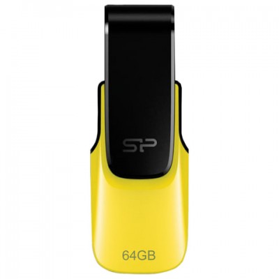 Флеш-диск 64 GB, SILICON POWER Ultima U31, USB 2.0, желтый, SP64GBUF2U31V1Y