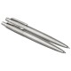 Набор PARKER 'Jotter Stainless Steel CT': шариковая ручка синяя и механический карандаш, 2093256