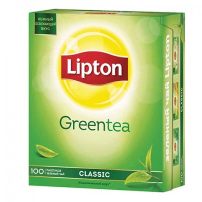 Чай LIPTON (Липтон) 'Clear Green', зеленый, 100 пакетиков с ярлычками по 1,3 г, 65415224