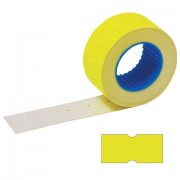 Этикет-лента 21х12 мм, прямоугольная, желтая, КОМПЛЕКТ 100 рулонов по 800 шт., STAFF, 128448