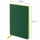 Блокнот А5 (148x218 мм), BRAUBERG 'Metropolis Mix', под кожу, 80 л., клетка, темно-зеленый, 111037