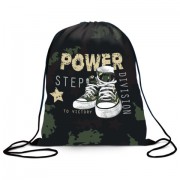 Мешок для обуви BRAUBERG, с петлёй, карман на молнии, полиэстер, 47х37 см, 'Power step', 270913