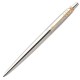 Набор PARKER 'Jotter Stainless Steel GT': шариковая ручка синяя и перьевая ручка, 2093257