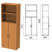 Шкаф полузакрытый 'Фея', 740х390х2000 мм, цвет орех милан (КОМПЛЕКТ)