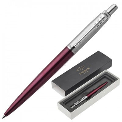 Ручка шариковая PARKER 'Jotter Core Portobello Purple CT', корпус пурпурный, хромированные детали, синяя, 1953192