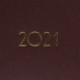 Планинг датированный 2021 (305х140 мм) BRAUBERG 'Select', балакрон, коричневый, 111507