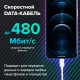 Кабель белый USB 2.0-Lightning, 1 м, SONNEN, медь, для передачи данных и зарядки, 513559