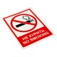 Знак вспомогательный 'Не курить. No smoking', КОМПЛЕКТ 5шт, 150*200мм, самокл. пленка, V 51, код 1С/V 51