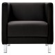 Кресло мягкое 'Атланта', 'М-01', 700х670х715 мм, c подлокотниками, экокожа, черное