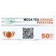 Перчатки нитриловые сверхпрочные с текстурой SFM MEGA TEX ORANGE, Германия, 25 пар (50 штук), размер XL (очень большой), 4036534915202