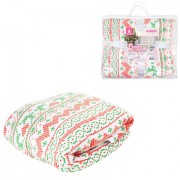 Плед новогодний 200х220 см, 'Вязаный', полиэстер, 210 г/м2, ЗОЛОТАЯ СКАЗКА, 592533