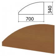 Экран-перегородка 'Монолит', 700х16х340 мм, цвет орех (КОМПЛЕКТ С ФУРНИТУРОЙ)