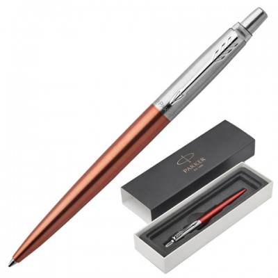 Ручка шариковая PARKER 'Jotter Core Chelsea Orange CT', корпус оранжевый, хромированные детали, синяя, 1953189