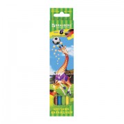 Карандаши цветные BRAUBERG 'Football match', 6 цветов, заточенные, картонная упаковка, 180521