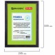Рамка 21х30 см небьющаяся, пластик, багет 20 мм, BRAUBERG 'HIT3', синий мрамор с двойной позолотой, 390988