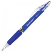 Ручка шариковая автоматическая с грипом BRAUBERG 'Rave', СИНЯЯ, корпус синий, узел 0,7 мм, линия письма 0,35 мм, 141068
