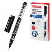 Маркер перманентный BRAUBERG 'Jet', ЧЕРНЫЙ, супертонкий металлический наконечник 0,5 мм,150507