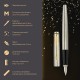 Ручка перьевая PARKER 'Jotter Core Stainless Steel GT', ежедневник А5 черный, пакет, 880902