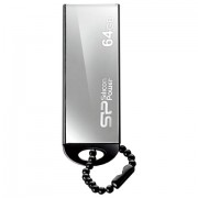 Флеш-диск 64 GB, SILICON POWER Touch 830, USB 2.0, металлический корпус, серебристый, SP64GBUF2830V1S