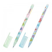 Ручка стираемая гелевая с принтом ЮНЛАНДИЯ 'МОНСТРИКИ', СИНЯЯ, корпус ассорти, игольчатый наконечник 0,5 мм, линия 0,35 мм, 144411