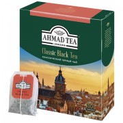 Чай AHMAD 'Classic Black Tea', черный, 100 пакетиков с ярлычками по 2 г, 1665-08