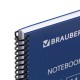 Тетрадь А4, 120 листов, BRAUBERG 'Metropolis', спираль пластиковая, клетка, обложка пластик, СИНИЙ, 403389