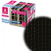 Электрогирлянда-занавес комнатная 'Штора' 3х3 м, 196 LED, теплый белый свет, 220 V, ЗОЛОТАЯ СКАЗКА, 591352