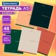 Тетрадь А5, 48 л., BRAUBERG, скоба, клетка, SoftTouch, 'Минимал_Цвет', (микс в спайке), 405329