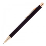 Ручка бизнес-класса шариковая BRAUBERG Piano, СИНЯЯ, корпус черный с золот., линия 0,, 143473