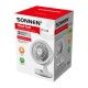 Вентилятор настольный SONNEN FT-160, 40Вт, 23см, 3 скорости, вращение на 60°, механическое управление, белый, 457784