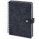 Ежедневник недатированный, А5, 135х210 мм, BRAUBERG 'Felt', на гребне, войлок, застежка на кнопке, 160 л., черный, 117132
