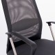 Кресло офисное BRABIX 'Flight R EX-541', хром, ткань TW, сетка, черное/серое, 532518