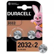 Батарейки КОМПЛЕКТ 2 шт., DURACELL Lithium ОРИГИНАЛ, CR2032, литиевые, блистер